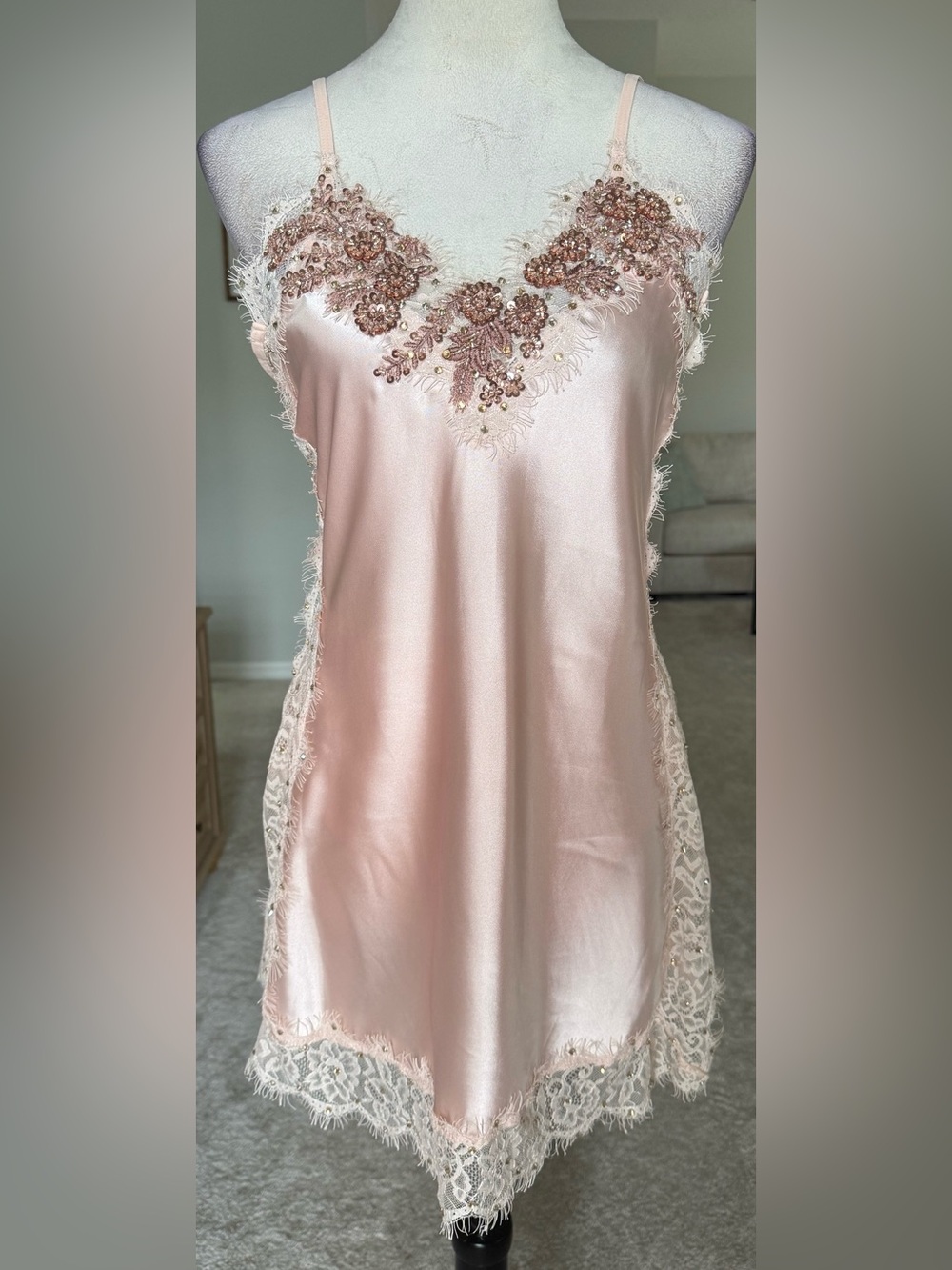 Champagne Color Slip Dress Dance Costume